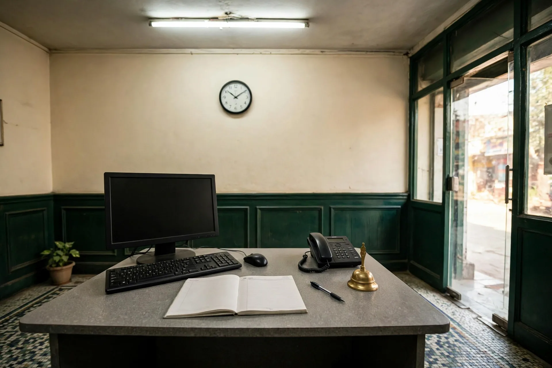 The reception desk — appointments, records and the day&rsquo;s list